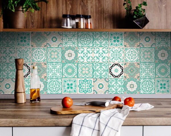Decorative Tile stickers set of 24 Peel & Stick