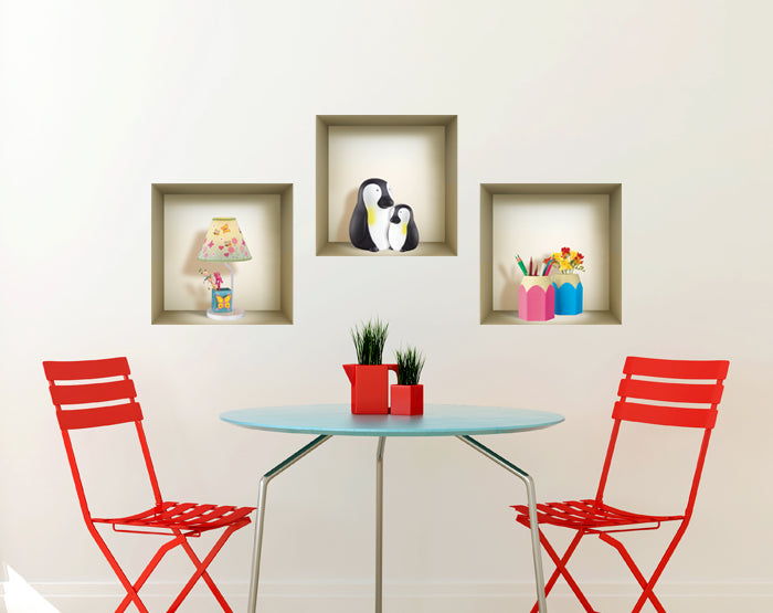 3D WALL Stickers, NICHE illusion set, Removable Vinyl - Image 3